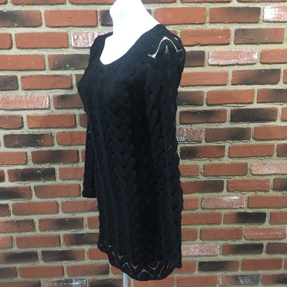 Free People Black Dress sz S Keyhole Open back long sleeve Dress - Picture 5 of 8